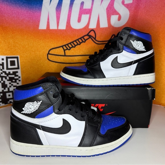 Jordan 1 Retro High OG 2020 Royal Toe Size 8.5M Pre-loved - Picture 3 of 7